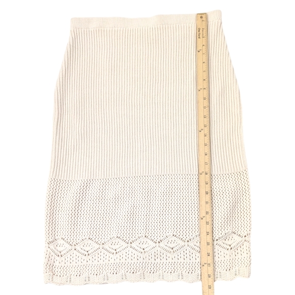 House of Harlow 1960 Sweater Set Crop Top Pencil Skirt NEW Womens Large Ivory - Picture 9 of 16